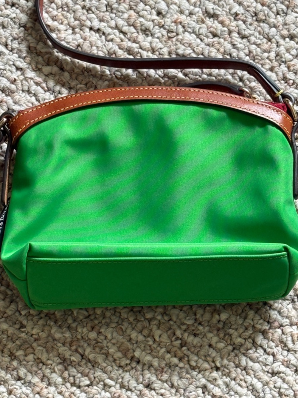 Dooney & Bourke Green Crossbody with Tan Trim - Picture 5 of 9